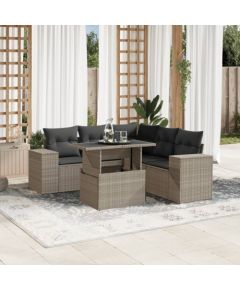 vidaXL vidaXL 6-cz. zestaw mebli ogrodowych, z poduszkami, jasnoszary Dārza mēbeļu komplekti