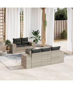 vidaXL vidaXL 6-cz. zestaw mebli ogrodowych, z poduszkami, jasnoszary Dārza mēbeļu komplekti