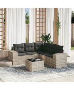 vidaXL vidaXL 6-cz. zestaw mebli ogrodowych, z poduszkami, jasnoszary Dārza mēbeļu komplekti