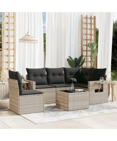 vidaXL vidaXL 6-cz. zestaw mebli ogrodowych, z poduszkami, jasnoszary Dārza mēbeļu komplekti