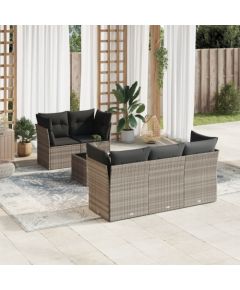 vidaXL vidaXL 6-cz. zestaw mebli ogrodowych, z poduszkami, jasnoszary Dārza mēbeļu komplekti