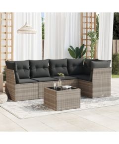 vidaXL vidaXL 6-cz. zestaw mebli ogrodowych, z poduszkami, jasnoszary Dārza mēbeļu komplekti