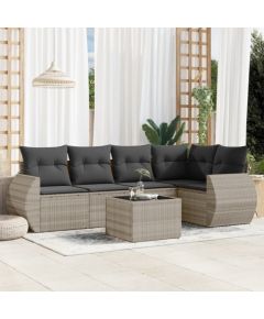 vidaXL vidaXL 6-cz. zestaw mebli ogrodowych, z poduszkami, jasnoszary Dārza mēbeļu komplekti