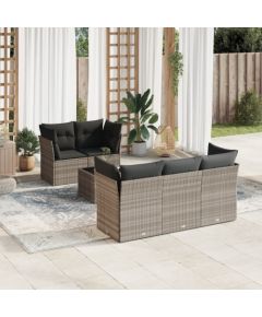 vidaXL vidaXL 6-cz. zestaw mebli ogrodowych, z poduszkami, jasnoszary Dārza mēbeļu komplekti