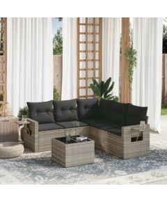 vidaXL vidaXL 6-cz. zestaw mebli ogrodowych, z poduszkami, jasnoszary Dārza mēbeļu komplekti