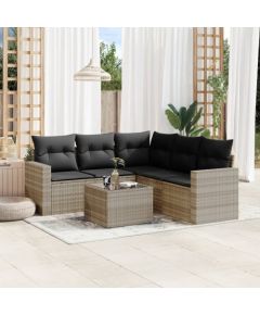 vidaXL vidaXL 6-cz. zestaw mebli ogrodowych z poduszkami, jasnoszary Dārza mēbeļu komplekti