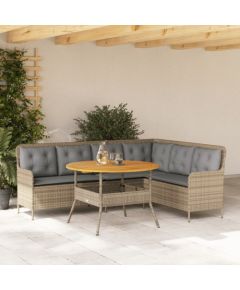 vidaXL vidaXL 2-cz. zestaw mebli ogrodowych z poduszkami, beżowy, polirattan Dārza mēbeļu komplekti