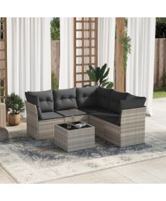 vidaXL vidaXL 6-cz. zestaw mebli ogrodowych, z poduszkami, jasnoszary Dārza mēbeļu komplekti