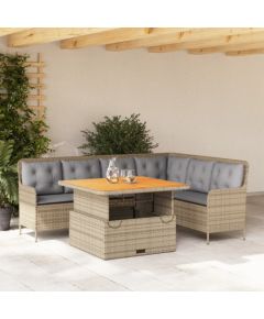 vidaXL vidaXL 2-cz. zestaw mebli ogrodowych z poduszkami, beżowy, polirattan Dārza mēbeļu komplekti