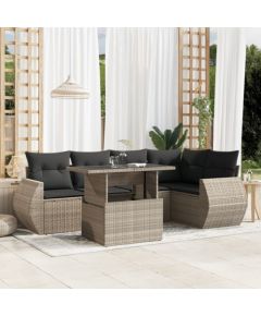 vidaXL vidaXL 6-cz. zestaw mebli ogrodowych, z poduszkami, jasnoszary Dārza mēbeļu komplekti