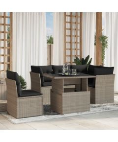 vidaXL vidaXL 6-cz. zestaw mebli ogrodowych, z poduszkami, jasnoszary Dārza mēbeļu komplekti