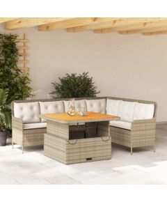 vidaXL vidaXL 2-cz. zestaw mebli ogrodowych z poduszkami, beżowy, polirattan Dārza mēbeļu komplekti