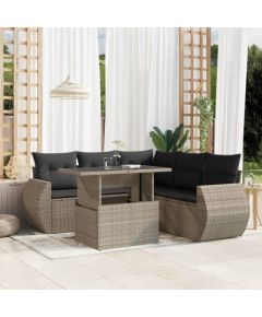 vidaXL vidaXL 6-cz. zestaw mebli ogrodowych, z poduszkami, jasnoszary Dārza mēbeļu komplekti