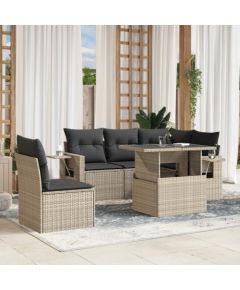 vidaXL vidaXL 6-cz. zestaw mebli ogrodowych, z poduszkami, jasnoszary Dārza mēbeļu komplekti