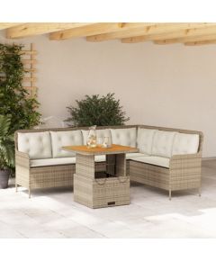 vidaXL vidaXL 2-cz. zestaw mebli ogrodowych z poduszkami, beżowy, polirattan Dārza mēbeļu komplekti