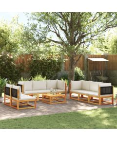 vidaXL vidaXL 9-cz. zestaw wypoczynkowy do ogrodu, z poduszkami, akacjowy Dārza mēbeļu komplekti