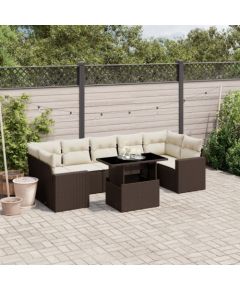 vidaXL vidaXL 8-cz. zestaw wypoczynkowy do ogrodu, z poduszkami, brązowy Dārza mēbeļu komplekti