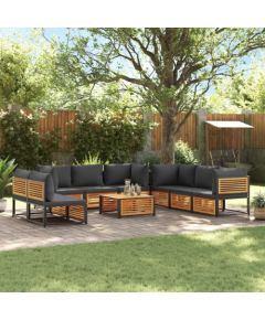 vidaXL vidaXL 9-cz. zestaw wypoczynkowy do ogrodu, z poduszkami, akacjowy Dārza mēbeļu komplekti