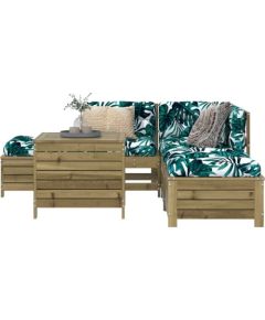 vidaXL vidaXL 6-cz. zestaw wypoczynkowy do ogrodu, impregnowana sosna Dārza mēbeļu komplekti