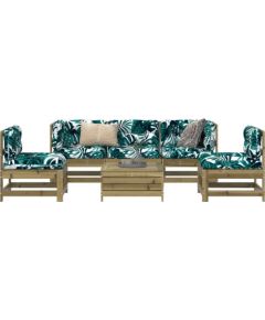 vidaXL vidaXL 6-cz. zestaw wypoczynkowy do ogrodu, impregnowana sosna Dārza mēbeļu komplekti