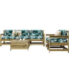 vidaXL vidaXL 6-cz. zestaw wypoczynkowy do ogrodu, impregnowana sosna Dārza mēbeļu komplekti