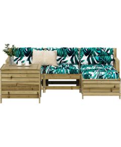 vidaXL vidaXL 5-cz. zestaw mebli ogrodowych, impregnowane drewno sosnowe Dārza mēbeļu komplekti