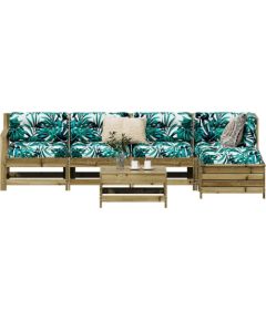 vidaXL vidaXL 6-cz. zestaw wypoczynkowy do ogrodu, impregnowana sosna Dārza mēbeļu komplekti