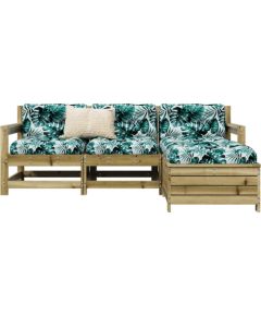 vidaXL vidaXL 4-cz. zestaw mebli ogrodowych, impregnowane drewno sosnowe Dārza mēbeļu komplekti