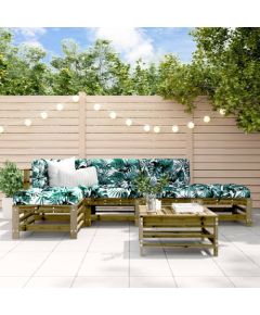 vidaXL vidaXL 6-cz. zestaw mebli ogrodowych, impregnowane drewno sosnowe Dārza mēbeļu komplekti