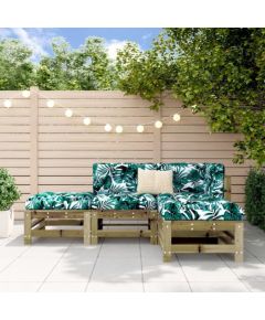 vidaXL vidaXL 4-cz. zestaw mebli ogrodowych, impregnowane drewno sosnowe Dārza mēbeļu komplekti