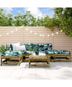 vidaXL vidaXL 6-cz. zestaw mebli ogrodowych, impregnowane drewno sosnowe Dārza mēbeļu komplekti