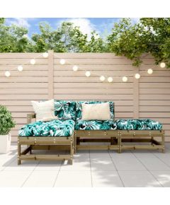 vidaXL vidaXL 4-cz. zestaw mebli ogrodowych, impregnowane drewno sosnowe Dārza mēbeļu komplekti