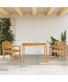 vidaXL 3-częściowy zestaw mebli ogrodowych, lite drewno tekowe Dārza mēbeļu komplekti