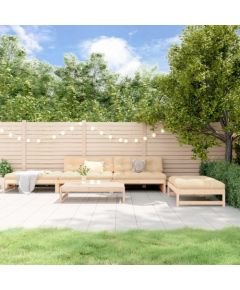 vidaXL 5-częściowy zestaw mebli ogrodowych, lite drewno sosnowe Dārza mēbeļu komplekti