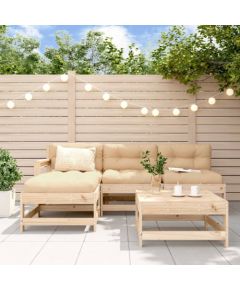 vidaXL 5-częściowy zestaw mebli ogrodowych, lite drewno sosnowe Dārza mēbeļu komplekti