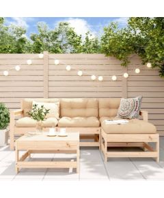 vidaXL 5-częściowy zestaw mebli ogrodowych, lite drewno sosnowe Dārza mēbeļu komplekti