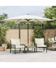 vidaXL Parasol ogrodowy na stalowym słupku, biały, 288x288x225 cm Jaunumi -Dārzam