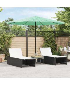 vidaXL Parasol ogrodowy na stalowym słupku, zielony, 324x324x247 cm Jaunumi -Dārzam