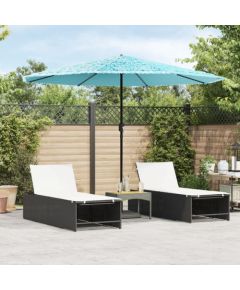 vidaXL Parasol ogrodowy na stalowym słupku, niebieski, 324x324x247 cm Jaunumi -Dārzam