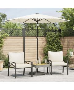 vidaXL Parasol ogrodowy na stalowym słupku, biały, 223x223x213 cm Jaunumi -Dārzam