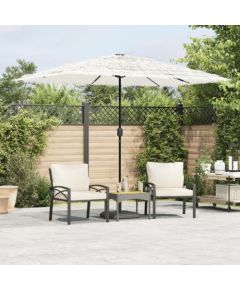 vidaXL Parasol ogrodowy na stalowym słupku, biały, 300x200x250 cm Jaunumi -Dārzam