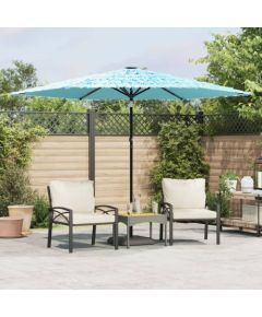 vidaXL Parasol ogrodowy na stalowym słupku, niebieski, 288x288x225 cm Jaunumi -Dārzam