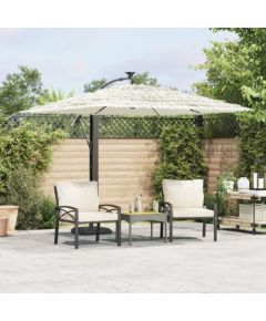 vidaXL Parasol ogrodowy na stalowym słupku, biały, 246x246x230 cm Jaunumi -Dārzam