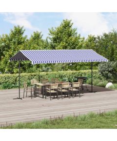 vidaXL Wolnostojący baldachim ogrodowy, niebiesko-biały, 500x300 cm Jaunumi -Dārzam