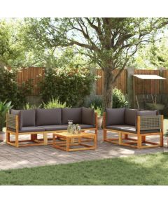vidaXL 6-cz. zestaw wypoczynkowy do ogrodu, z poduszkami, akacjowy Dārza mēbeļu komplekti