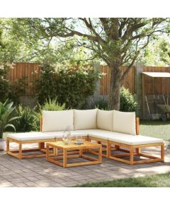 vidaXL 6-cz. zestaw wypoczynkowy do ogrodu, z poduszkami, akacjowy Dārza mēbeļu komplekti