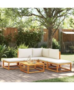 vidaXL 6-cz. zestaw wypoczynkowy do ogrodu, z poduszkami, akacjowy Dārza mēbeļu komplekti