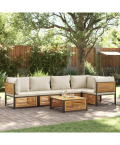 vidaXL 6-cz. zestaw wypoczynkowy do ogrodu, z poduszkami, akacjowy Dārza mēbeļu komplekti