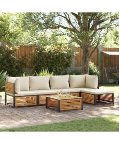 vidaXL 6-cz. zestaw wypoczynkowy do ogrodu, z poduszkami, akacjowy Dārza mēbeļu komplekti