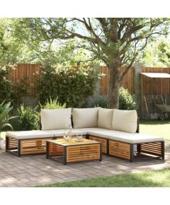 vidaXL 6-cz. zestaw wypoczynkowy do ogrodu, z poduszkami, akacjowy Dārza mēbeļu komplekti